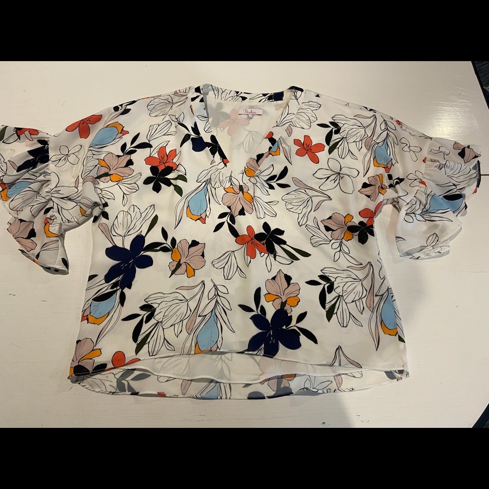 Parker White Blouse